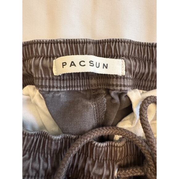 PacSun Cargo Jogger Pants Sz M Casual Drawstring Brown Gorpcore Skater Outdoor - Picture 10 of 13